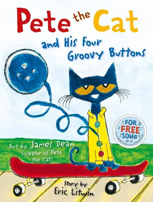 Pete the Cat and his Four Groovy Buttons, anglická kniha