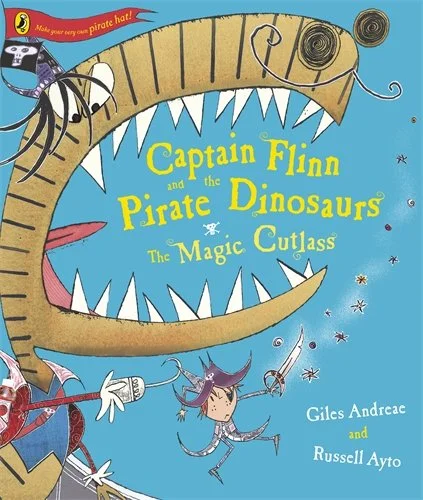 Captain Flinn and the Pirate Dinosaurs- The Magic Cutlass, anglická kniha