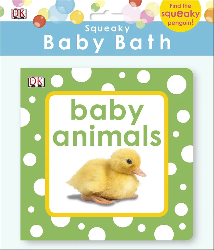 Squeaky Baby Bath Book Baby Animals, pískacia knižka do vane