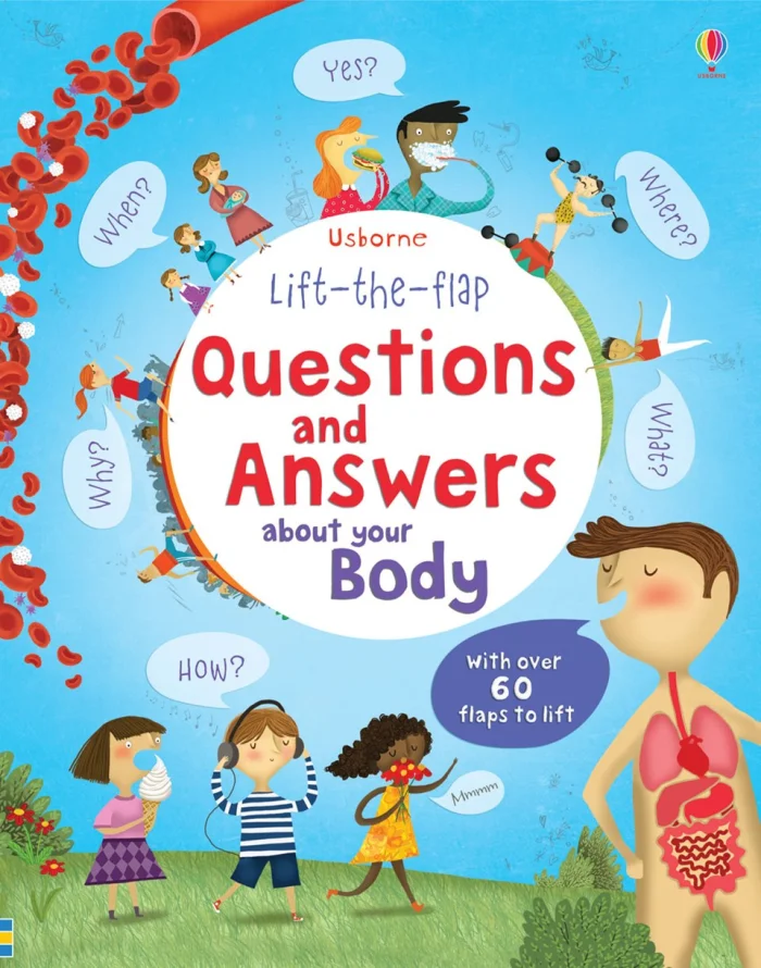 Lift-the-flap questions and answers about your body, anglická kniha- leporelo