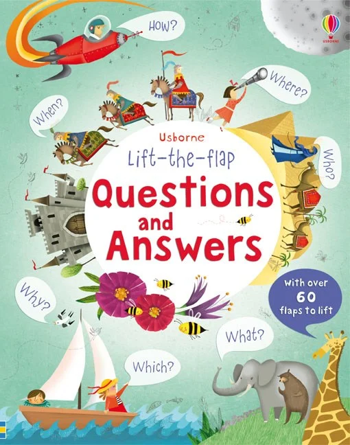 Lift-the-flap questions and answers, anglická kniha-leporelo