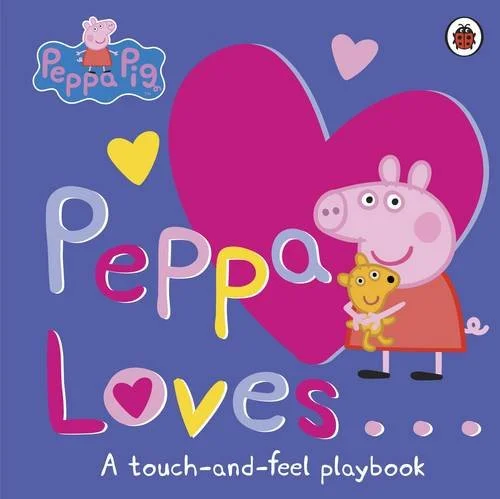 Peppa Loves: A Touch-and-Feel Playbook, anglická kniha - leporelo