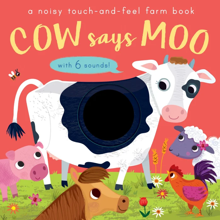 Cow Says Moo: A noisy touch-and-feel farm book, anglická kniha - leporelo