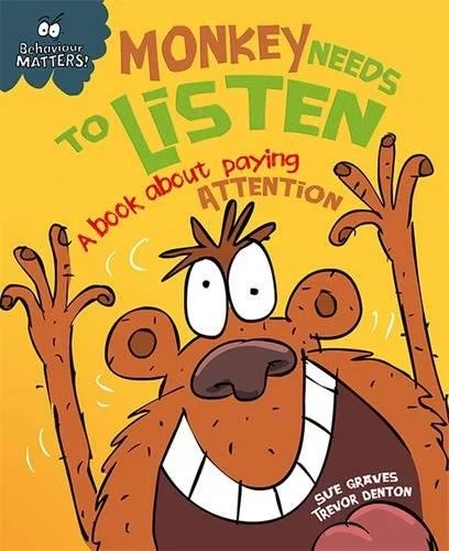Monkey Needs to Listen - A book about paying attention, anglická kniha