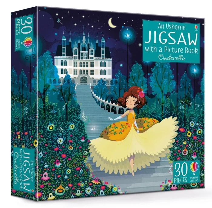 Cinderella jigsaw and picture book (30 ks), anglická kniha a puzzle