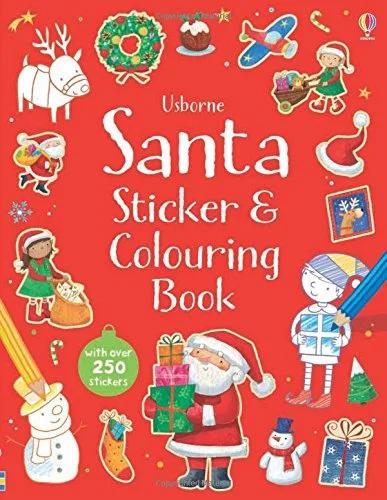 Santa Sticker and Colouring Book, nálepkový zošit