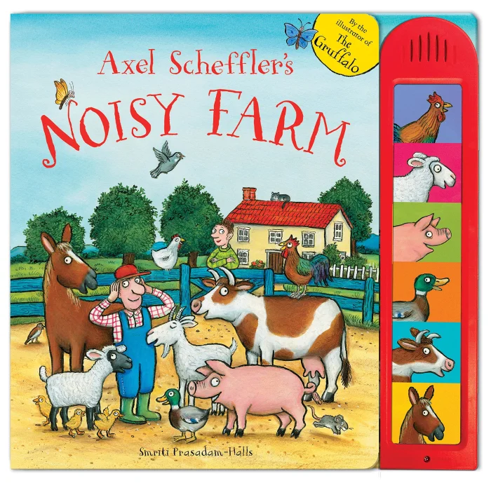 Axel Scheffler's Noisy Farm: A Counting Soundbook, anglická kniha so zvukmi
