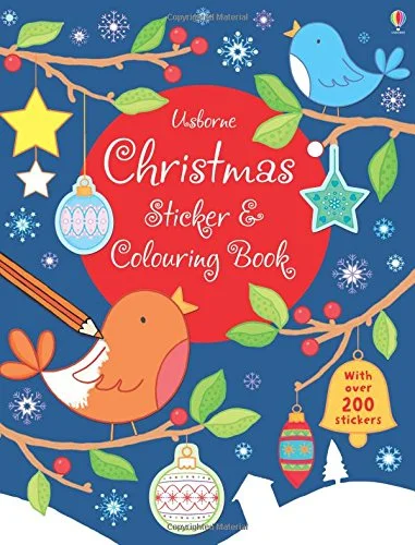 Christmas Sticker and Colouring Book, nálepkový zošit