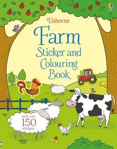 Farm Sticker and Colouring Book, nálepkový zošit