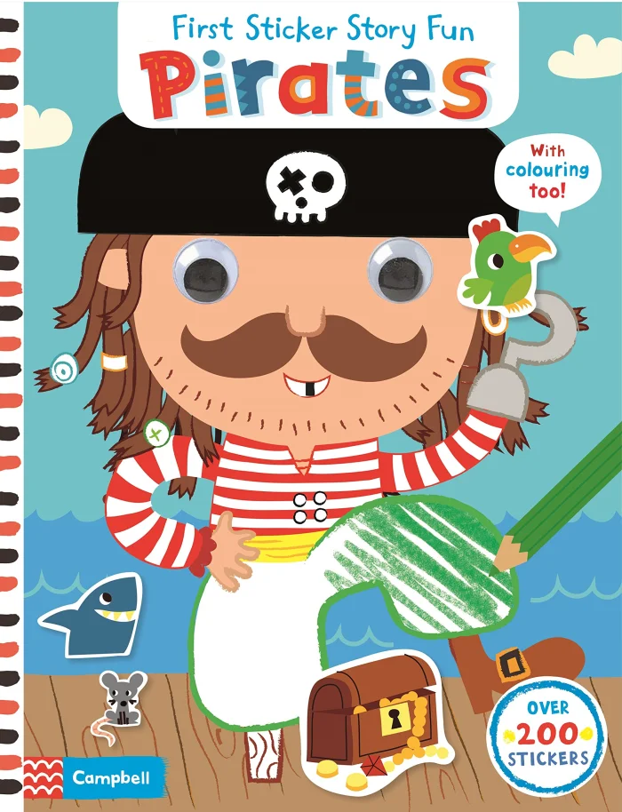 Pirates, nálepkový zošit + omalovánka
