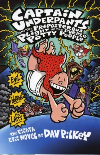 Captain Underpants and the Preposterous Plight of the Purple Potty People (8), anglická kniha