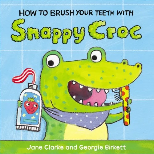 How to Brush Your Teeth with Snappy Croc, anglická kniha - leporelo