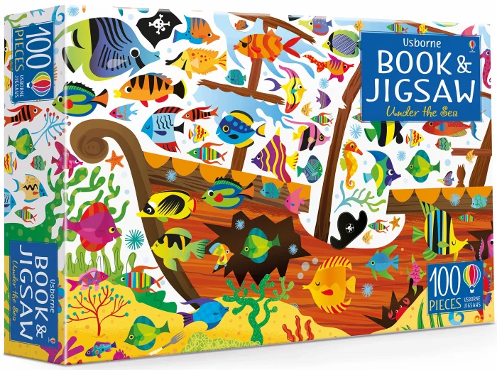 Under the Sea jigsaw and picture book (100 ks), puzzle + kniha