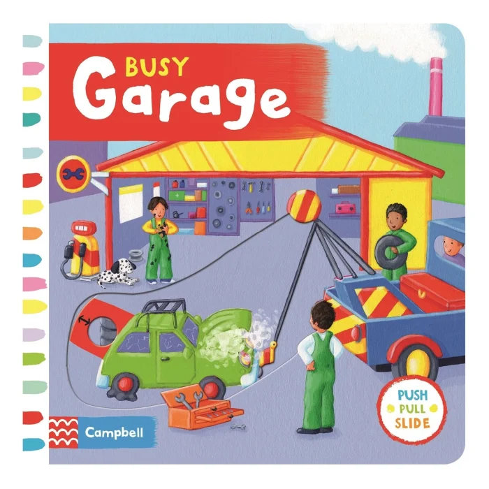 Busy Garage, anglická kniha - leporelo