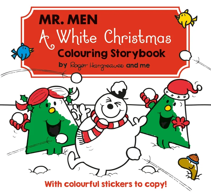 Mr. Men A White Christmas Colouring Storybook, omaľovánka