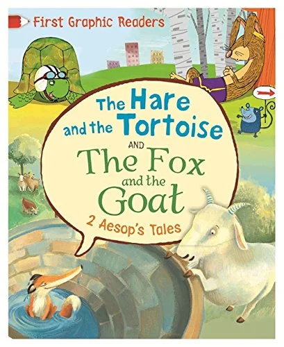 Aesop: The Hare and the Tortoise & The Fox and the Goat (L4), anglická kniha