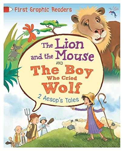 Aesop: The Lion and the Mouse & the Boy Who Cried Wolf, anglická kniha