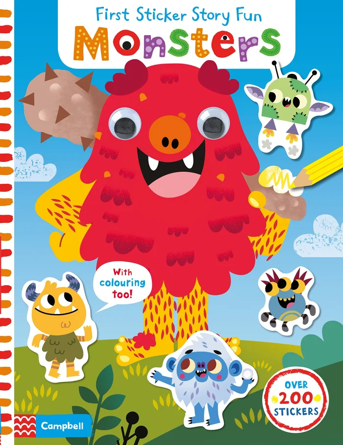 Monsters, nálepkový zošit + omalovánka