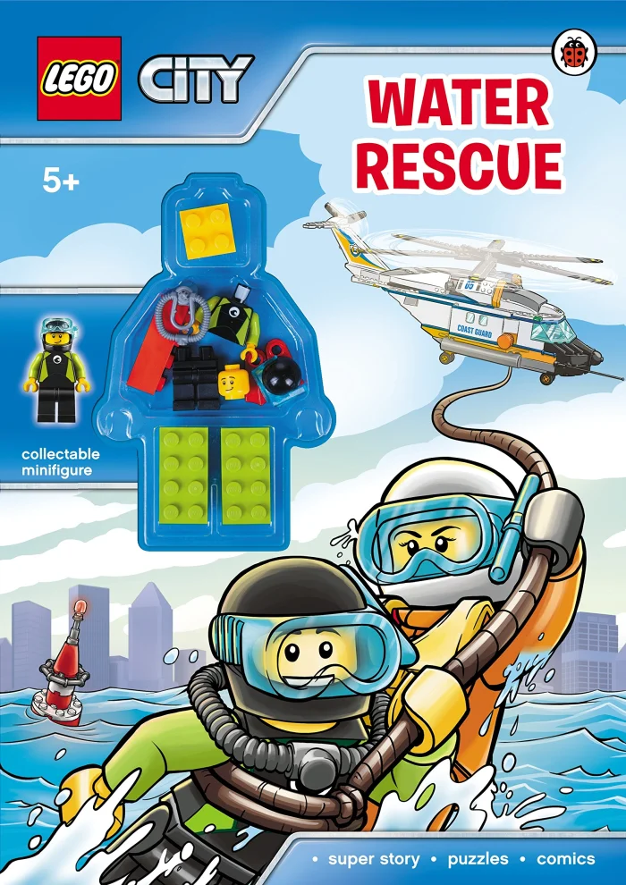 Water Rescue, kniha s úlohami a Lego panáčikom
