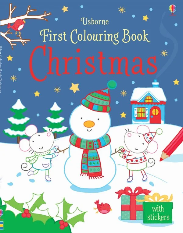 First Colouring Book Christmas, omaľovánka s nálepkami
