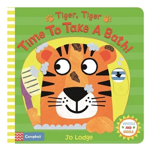 Tiger, Tiger, Time to Take a Bath!, anglická kniha - leporelo