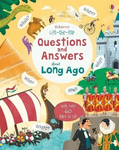 Lift-the-flap Questions and Answers about Long Ago, anglická kniha-leporelo