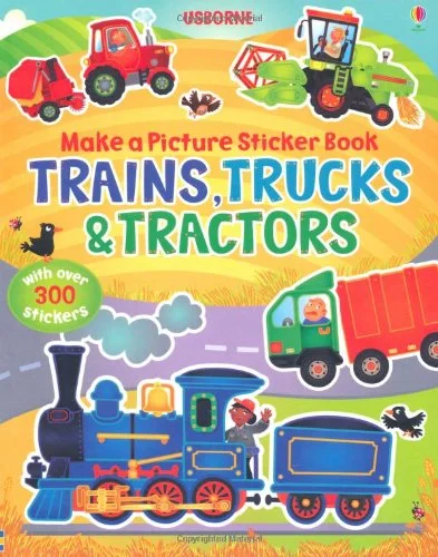 Trains, Truck & Tractors, nálepkový zošit
