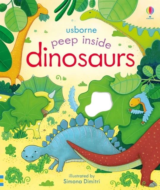 Peep Inside Dinosaurs, anglická kniha - leporelo