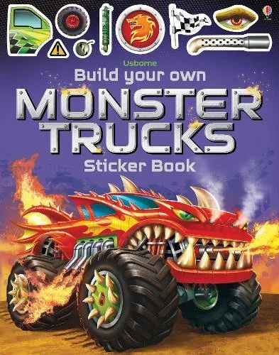 Build Your Own Monster Trucks Sticker Book, nálepkový zošit