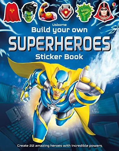 Build Your Own Superheroes Sticker Book, nálepkový zošit