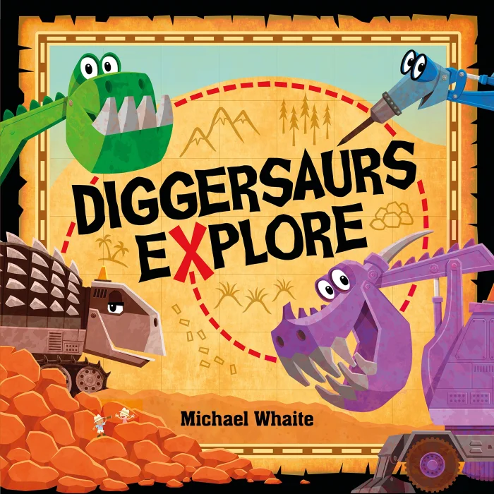 Diggersaurs Explore, anglická kniha