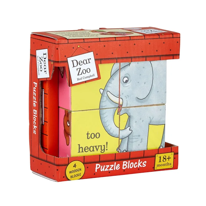 Dear Zoo Wooden Puzzle Blocks, kocky