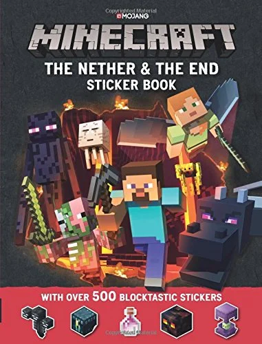 Minecraft The Nether and the End Sticker Book, nálepkový zošit