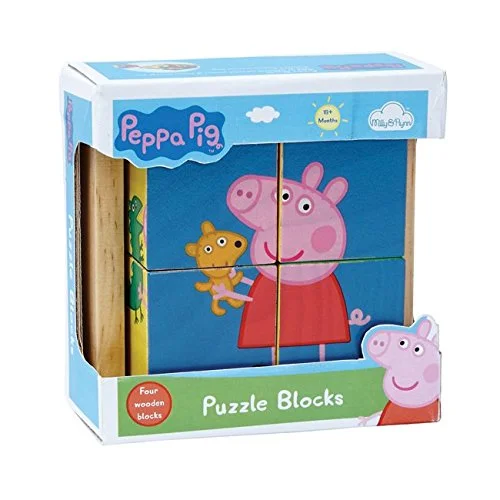 Peppa Pig Wooden Puzzle Blocks, kocky