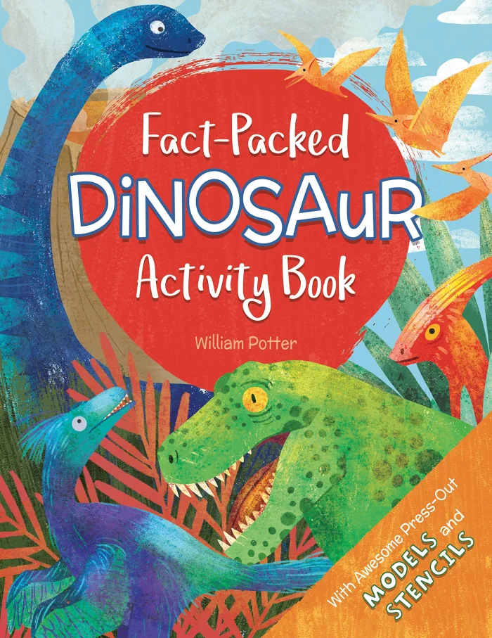 Fact-Packed Dinosaur Activity Book, anglická kniha s aktivitami