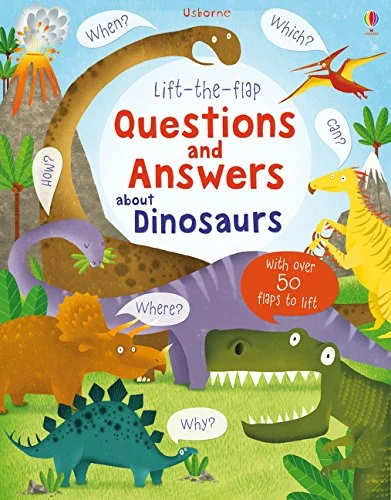 Lift-the-flap Questions and Answers about Dinosaurs, anglická kniha- leporelo