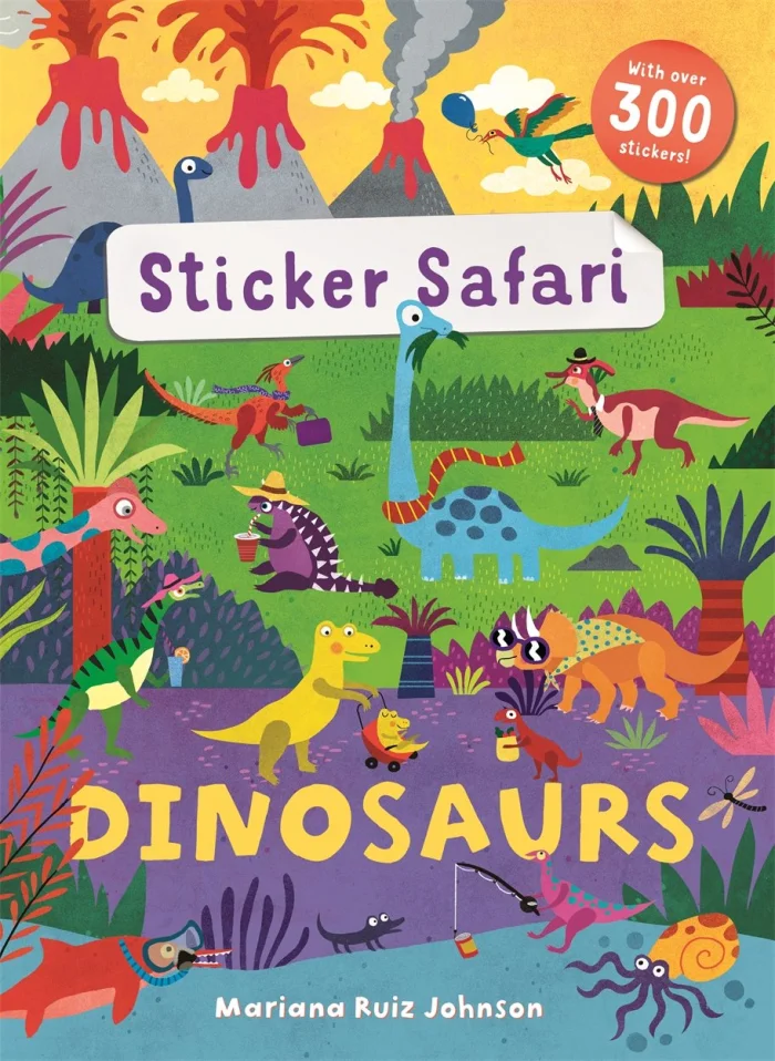Sticker Safari: Dinosaurs, zošit s nálepkami