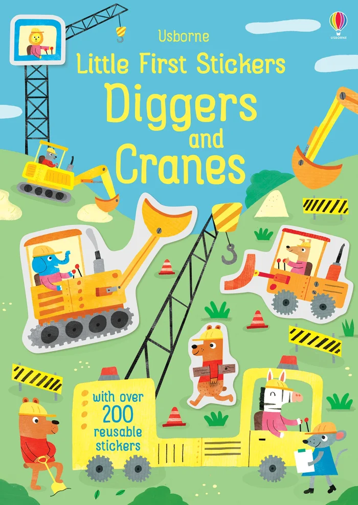 Diggers and Cranes, nálepkový zošit