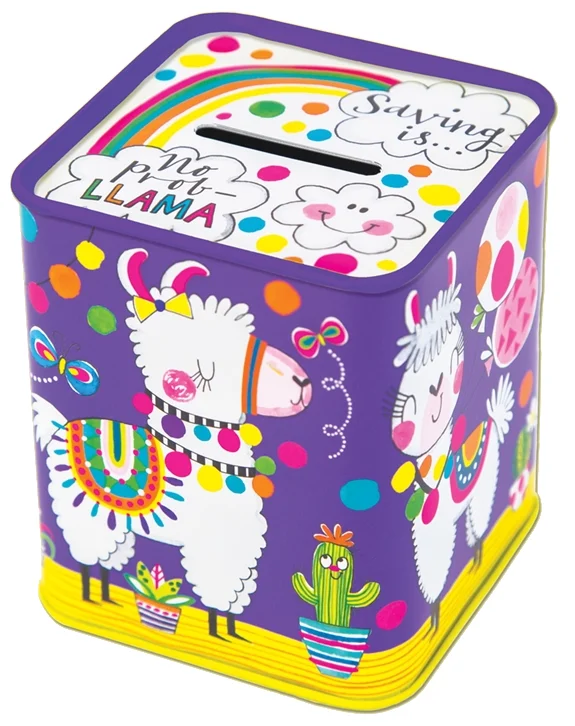 Llama, plechová pokladnička