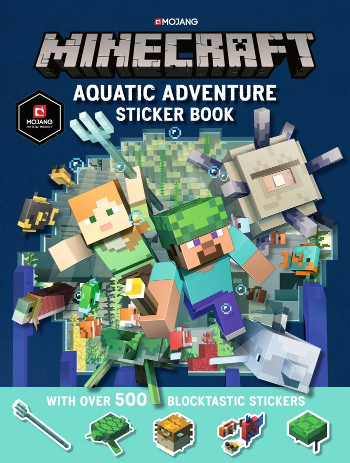 Minecraft Aquatic Adventure Sticker Book, nálepkový zošit