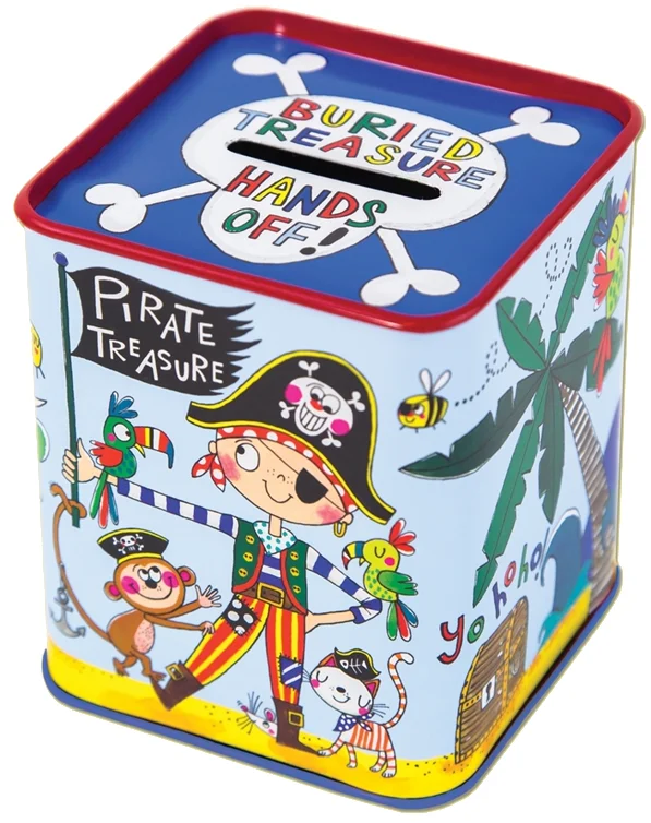 Pirate, plechová pokladnička