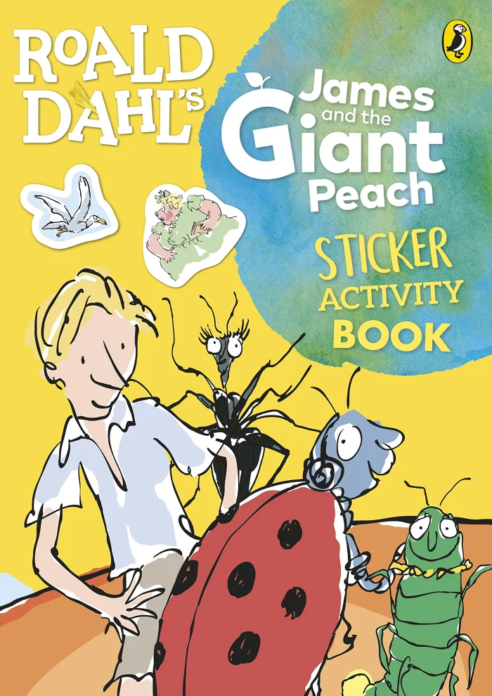 Roald Dahl's James and the Giant Peach Sticker Activity Book, nálepkový zošit s aktivitami