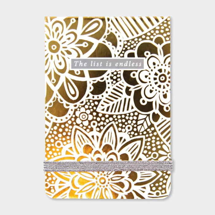 Lustre Gold Floral, zápisník A7