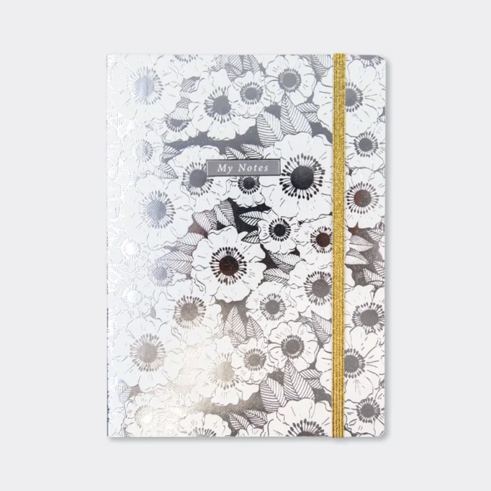 Lustre Silver Floral, zápisník A5