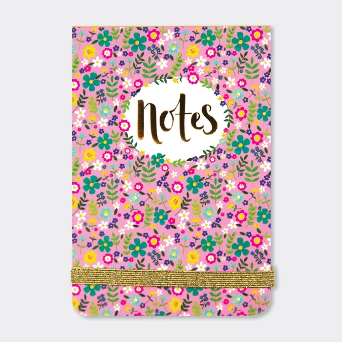Notes/Pink floral, zápisník A7