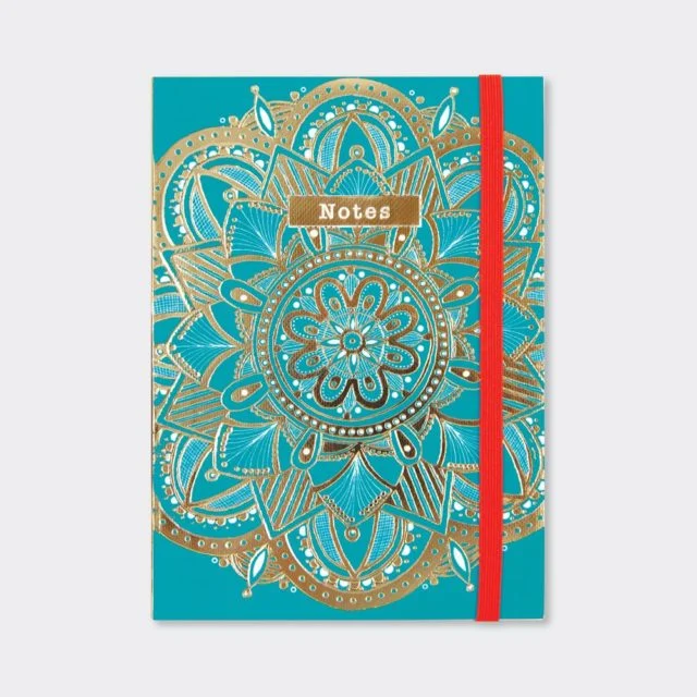Teal Mandala Notes, zápisník A6