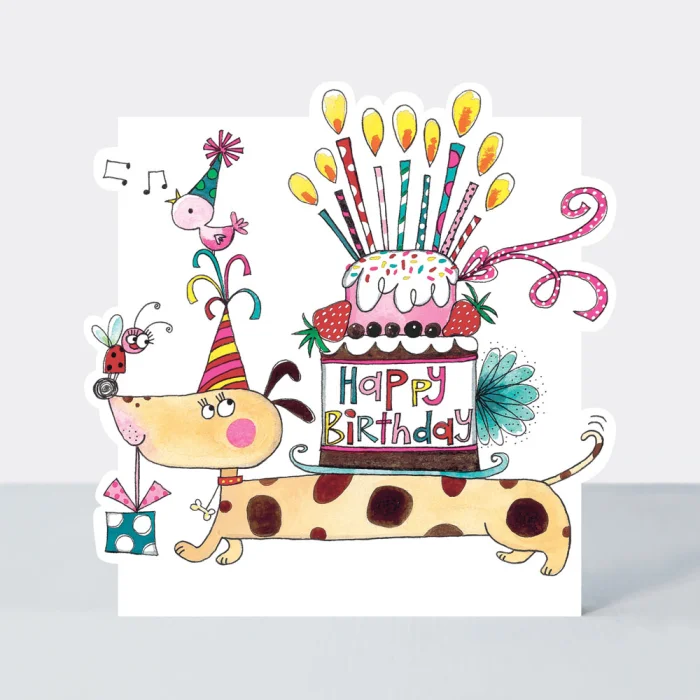Birthday Sausage Dog and Cake, prianie
