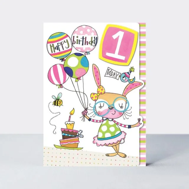 Age 1 Girl Rabbit & Balloons, prianie