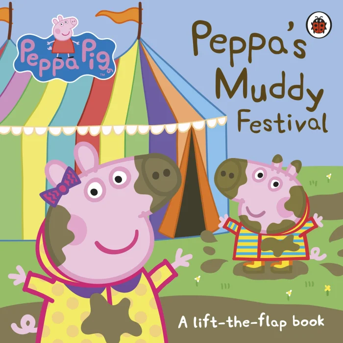 Peppa's Muddy Festival, anglická kniha - leporelo