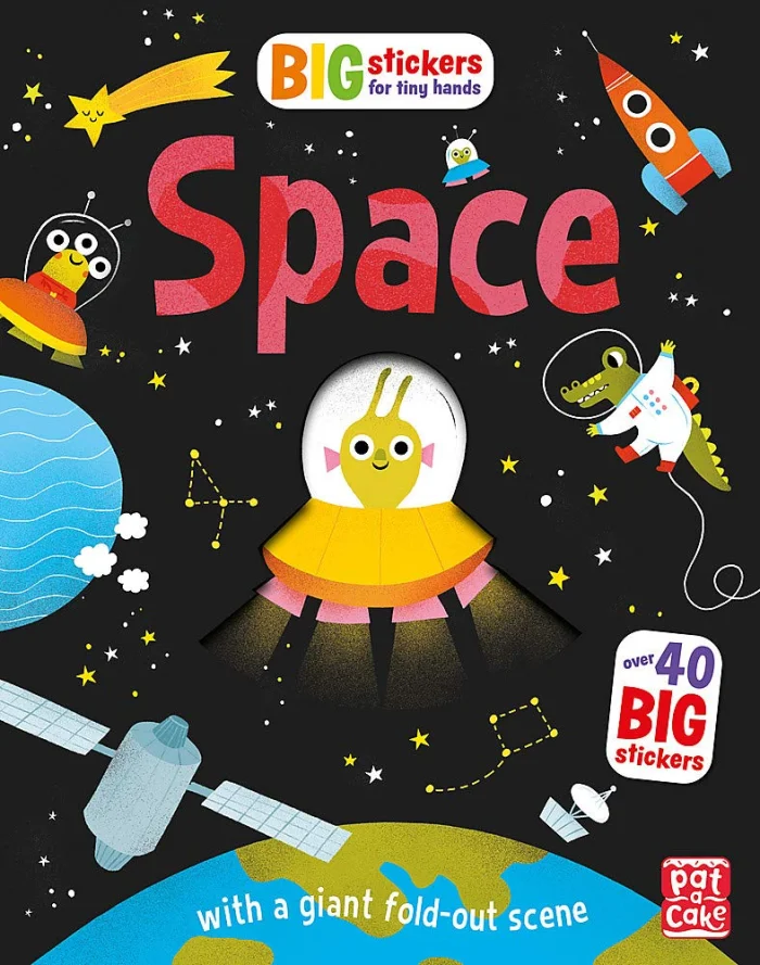 Space, kniha s nálepkami